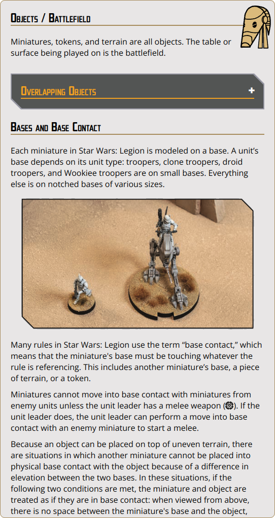 Miniatures, tokens, and terrain are all objects. The table or surface being played on is the battlefield.